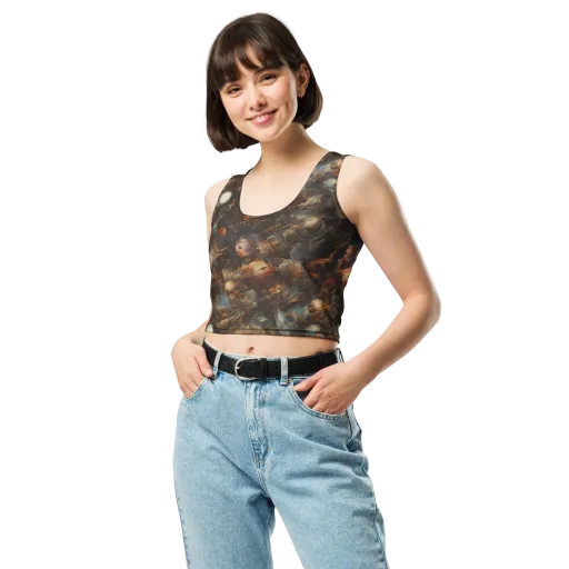 Bronze Nebula on a Crop Top