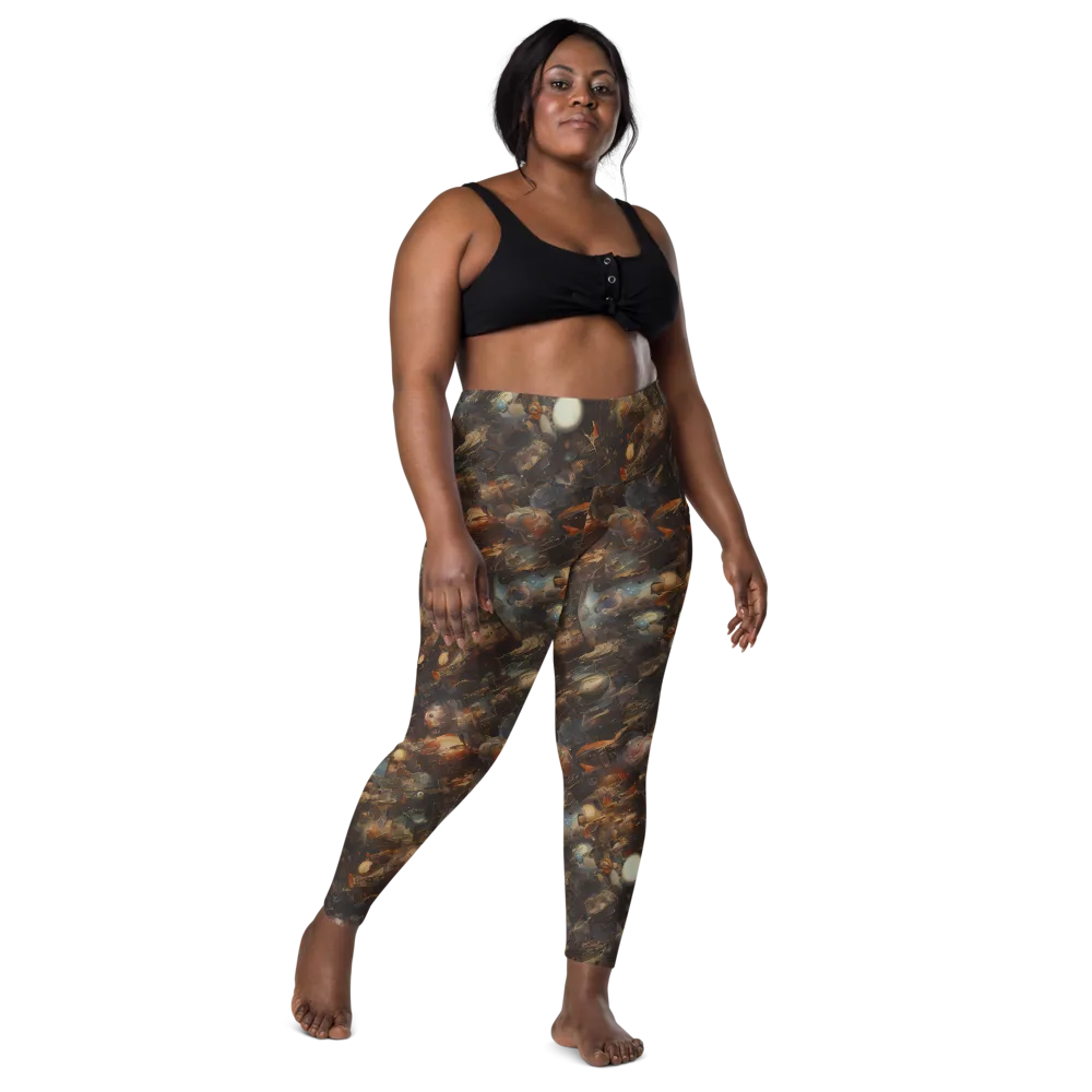 Bronze Nebula on Leggings with Pockets — Front