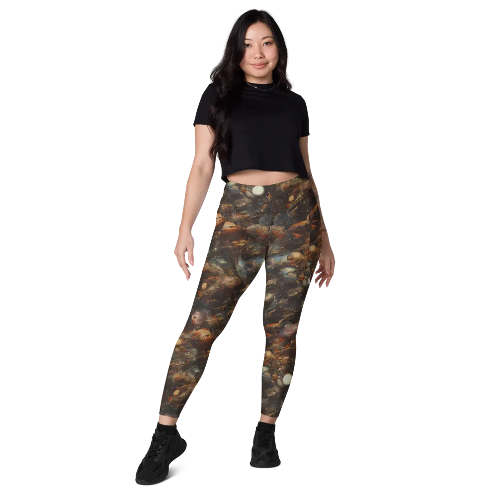 Bronze Nebula on Leggings with Pockets — Front