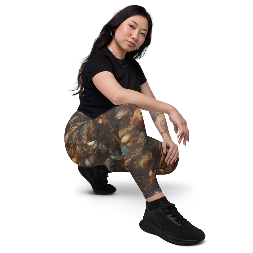 Bronze Nebula on Leggings with Pockets — Right Front