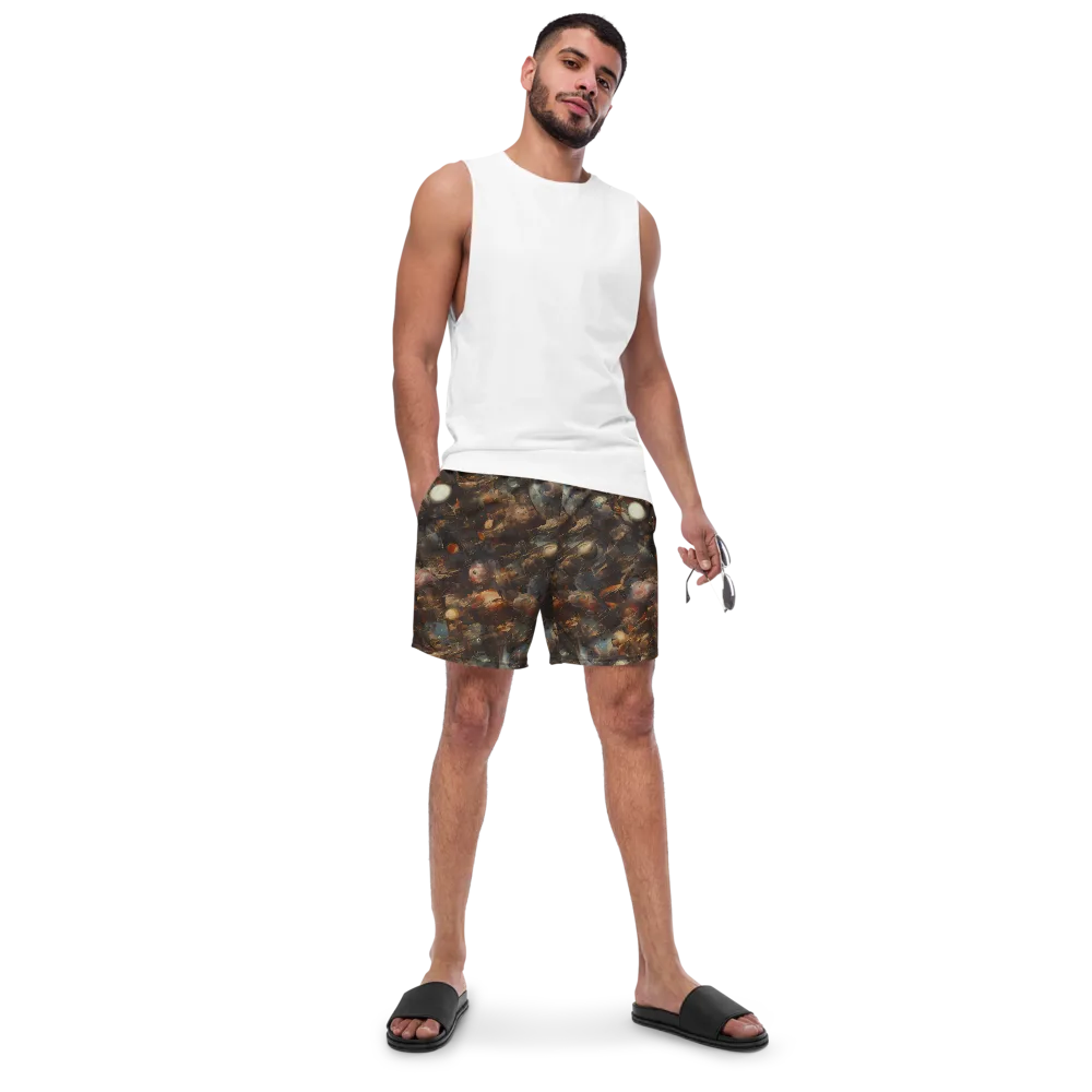 Bronze Nebula on Swim Trunks — Front