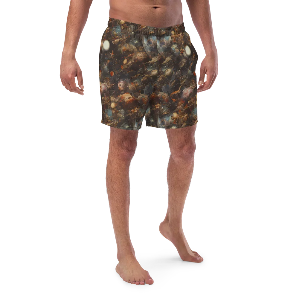 Bronze Nebula on Swim Trunks — Front