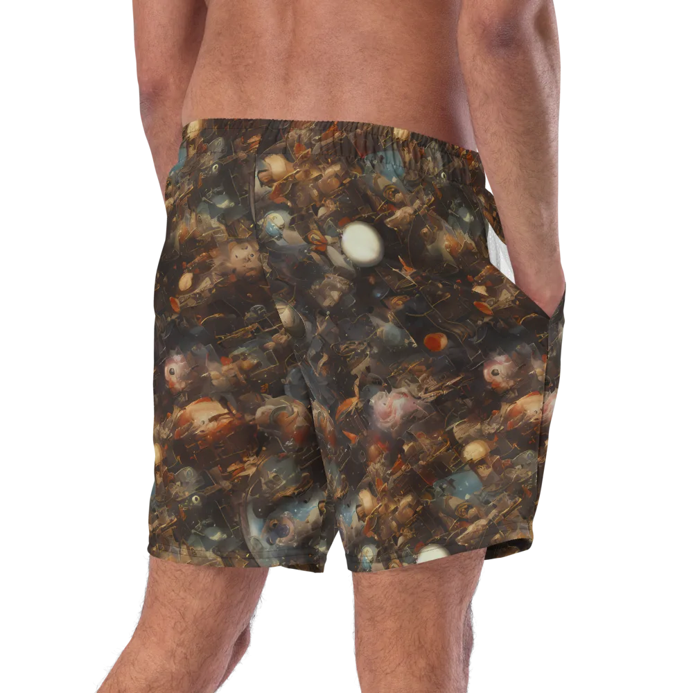 Bronze Nebula on Swim Trunks — Right Back