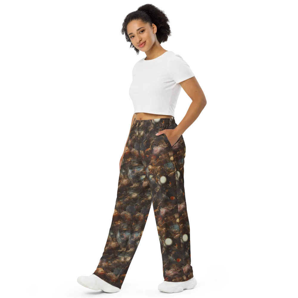 Bronze Nebula on Wide-Leg Pants — Left Front