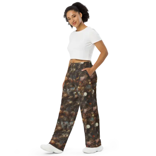 Bronze Nebula on a Wide-Leg Pants