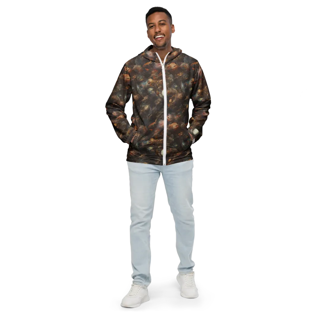 Bronze Nebula on Men's Windbreaker — Front