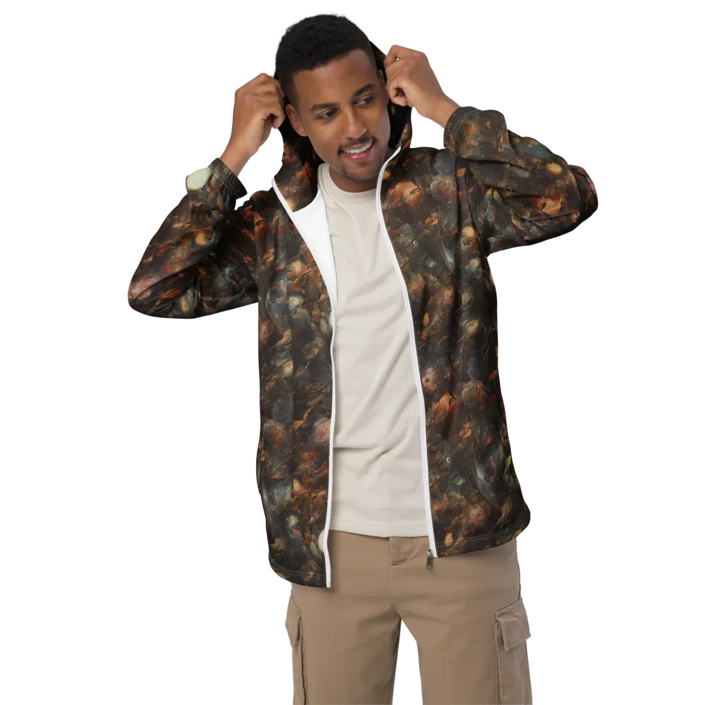 Bronze Nebula on Men's Windbreaker — Front