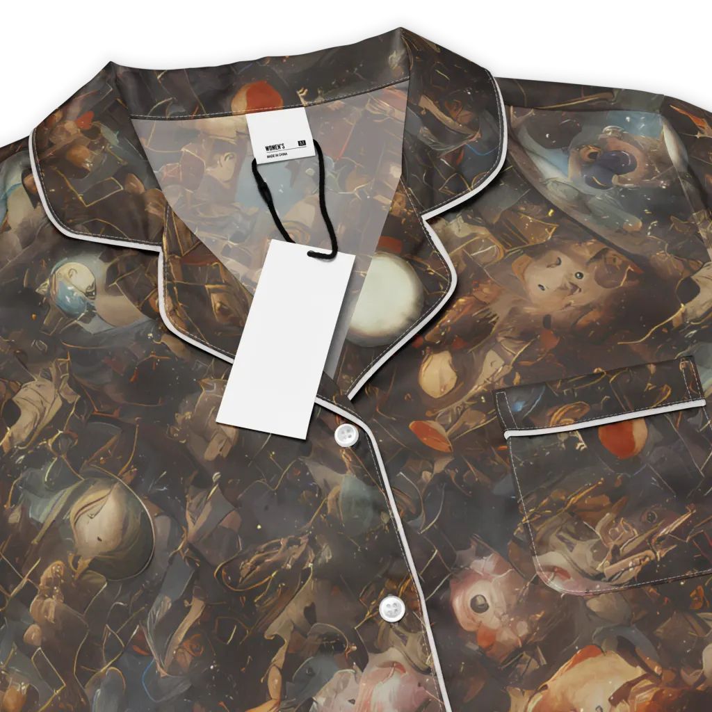 Bronze Nebula on Women's Short Sleeve Pajama Top — Product details
