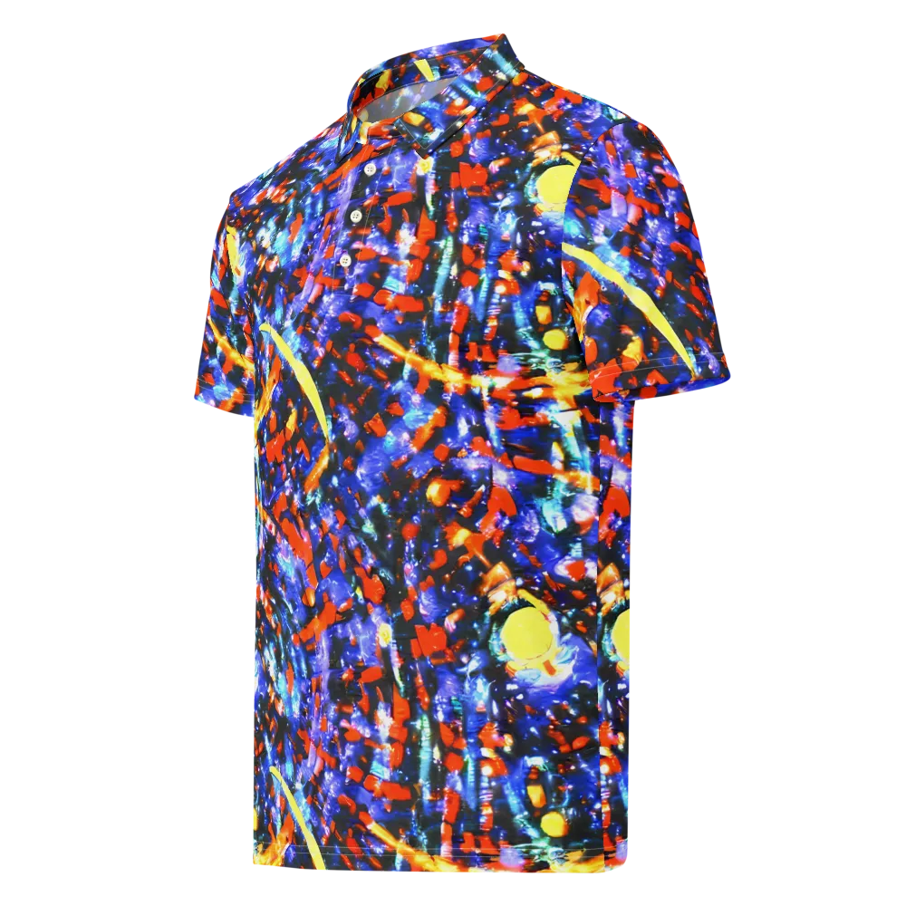 Afterdark Fusion on Men's Slim Fit Polo Shirt — Left Front