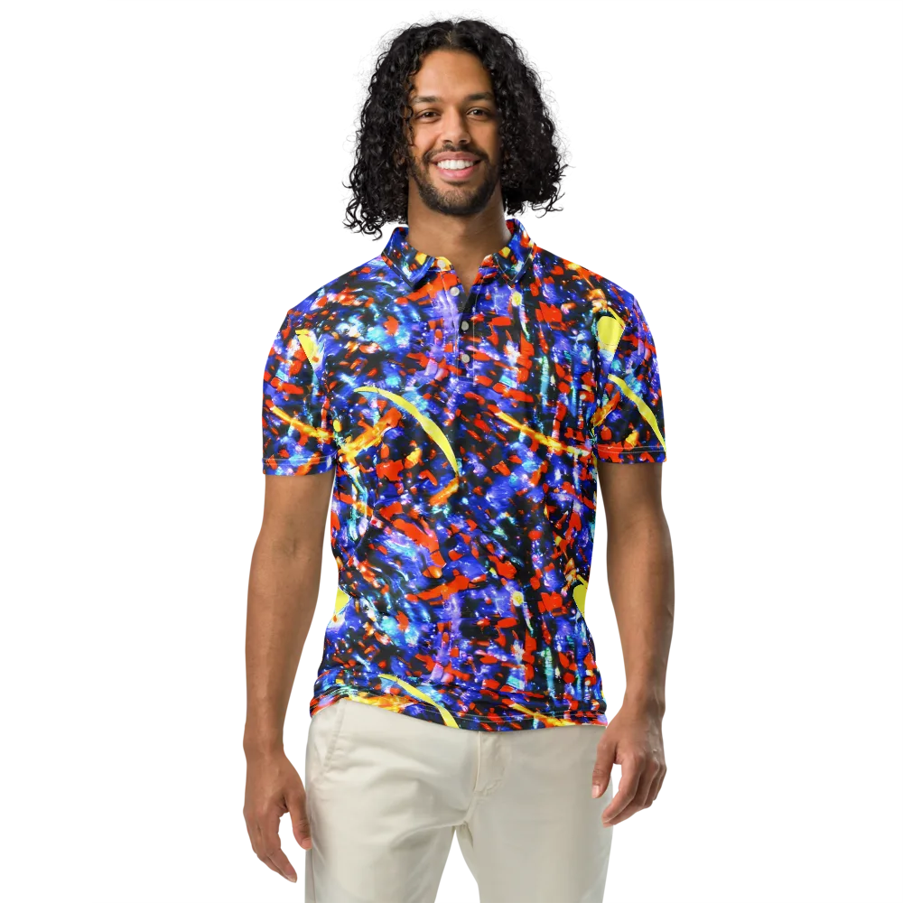 Afterdark Fusion on Men's Slim Fit Polo Shirt — Front