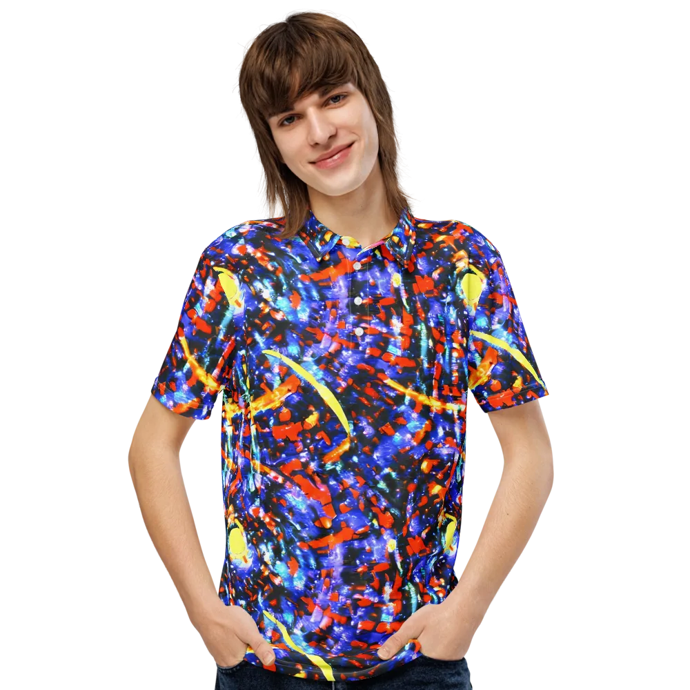 Afterdark Fusion on Men's Slim Fit Polo Shirt — Front