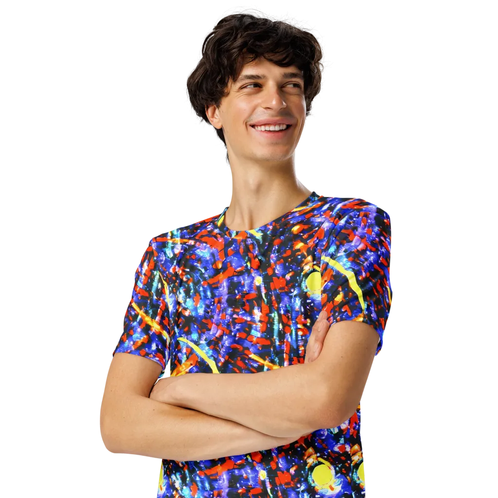 Afterdark Fusion on Men's Crew Neck T-Shirt — Left Front