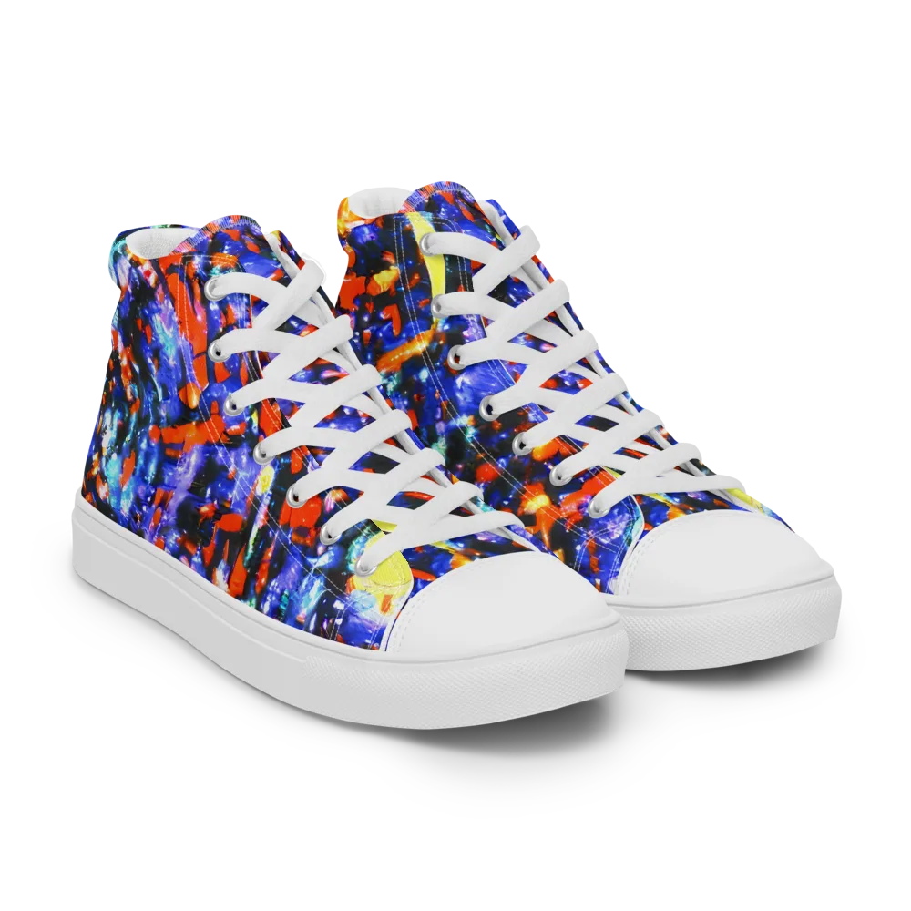 Afterdark Fusion on Men's High Top Canvas Shoes — Right Front