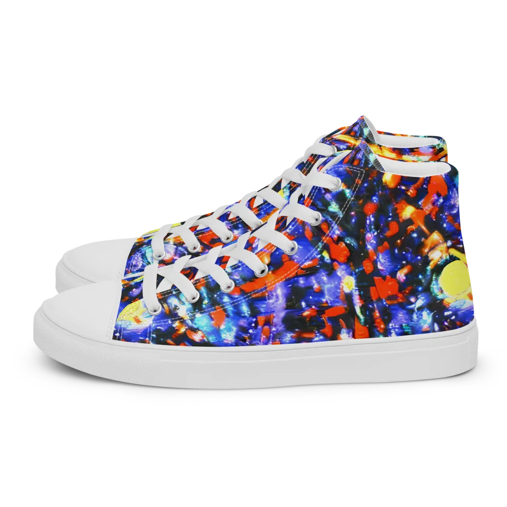 Afterdark Fusion on Men's High Top Canvas Shoes — Left