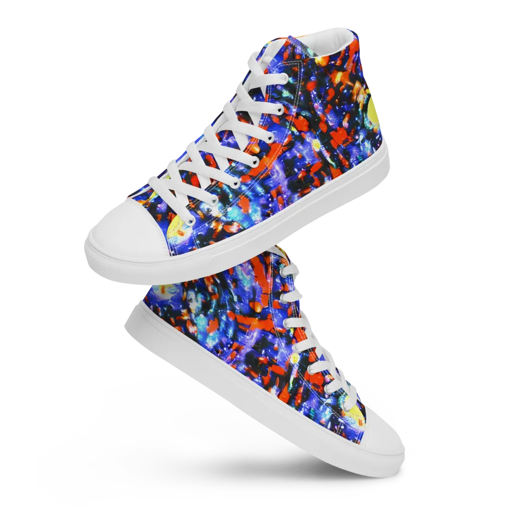 Afterdark Fusion on Men's High Top Canvas Shoes — Front