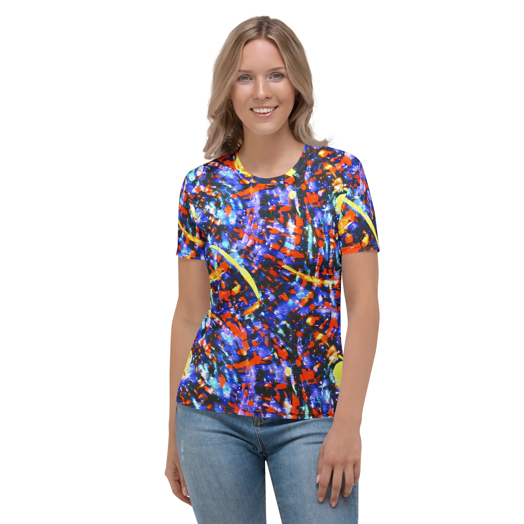 Afterdark Fusion on Women's Crew Neck T-Shirt — Front
