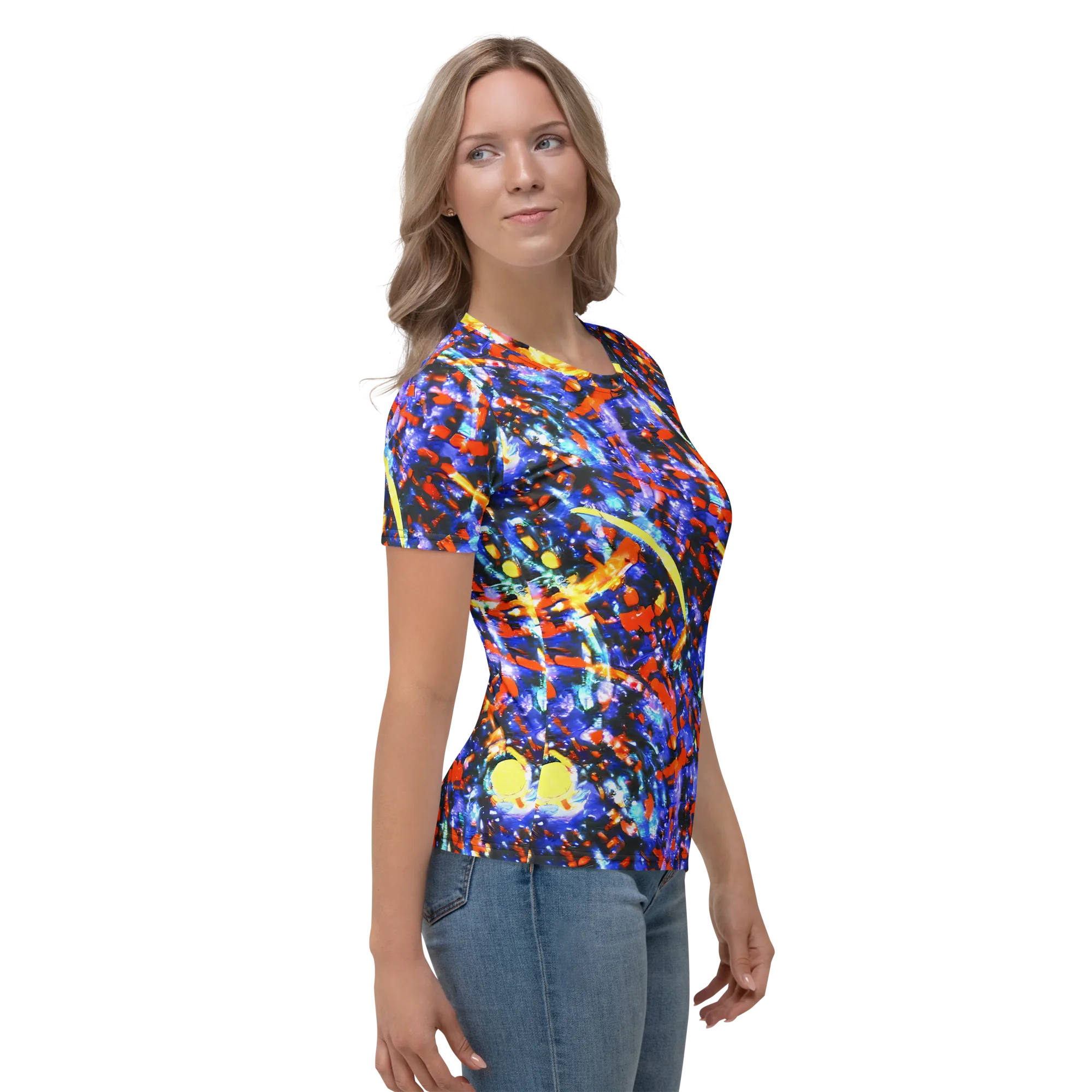 Afterdark Fusion on Women's Crew Neck T-Shirt — Right