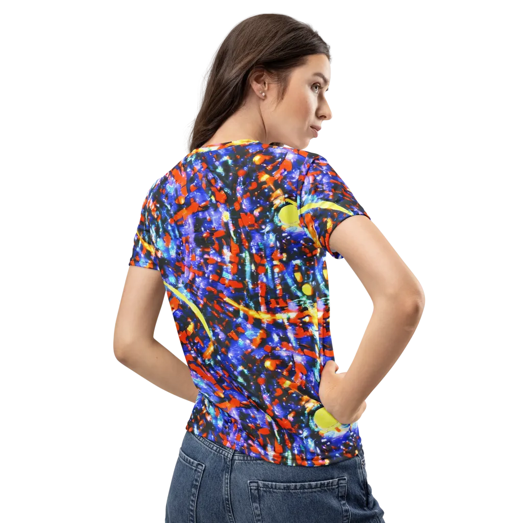 Afterdark Fusion on Women's Crew Neck T-Shirt — Back