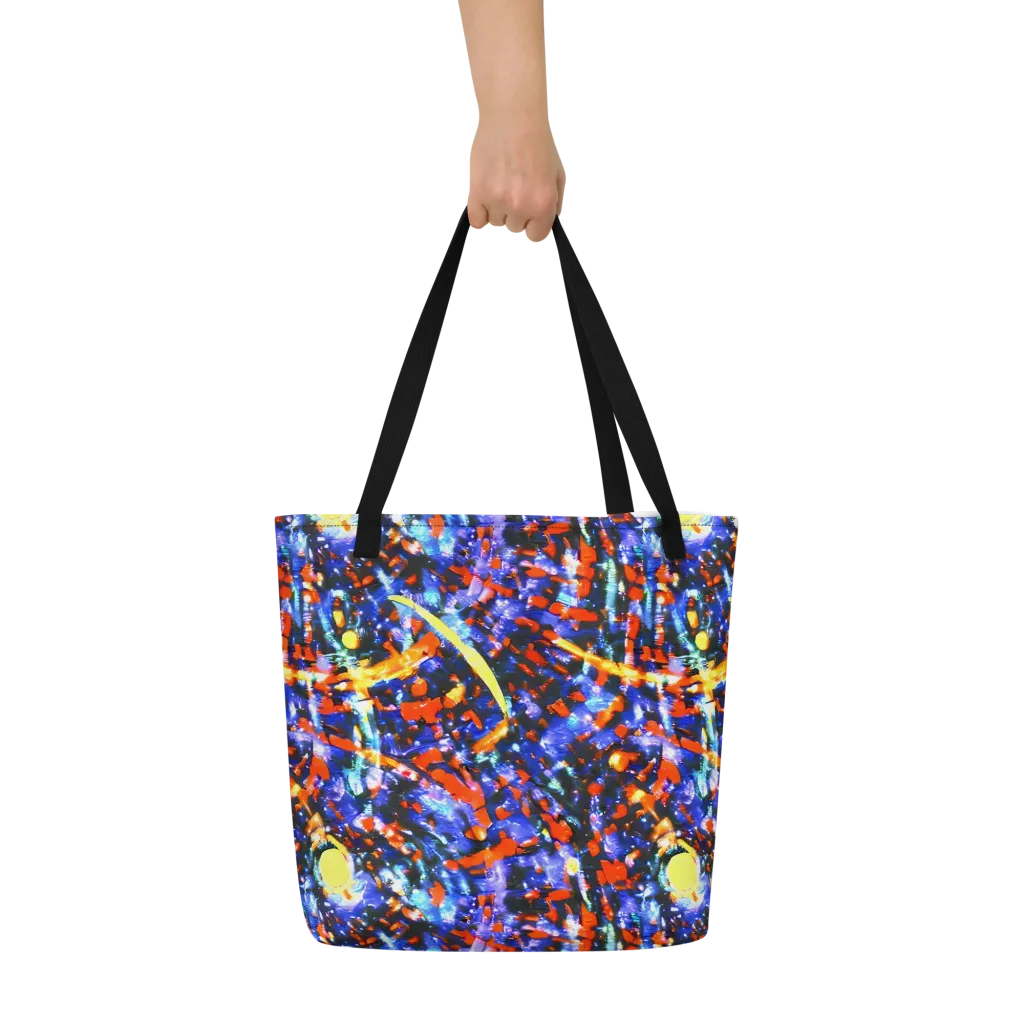 Afterdark Fusion on Large Tote Bag W/ Pocket — Front