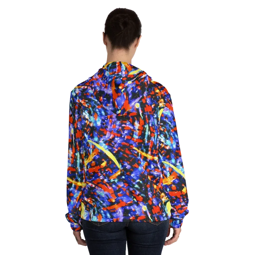 Afterdark Fusion on Women's Full-Zip Hoodie — Back On Person