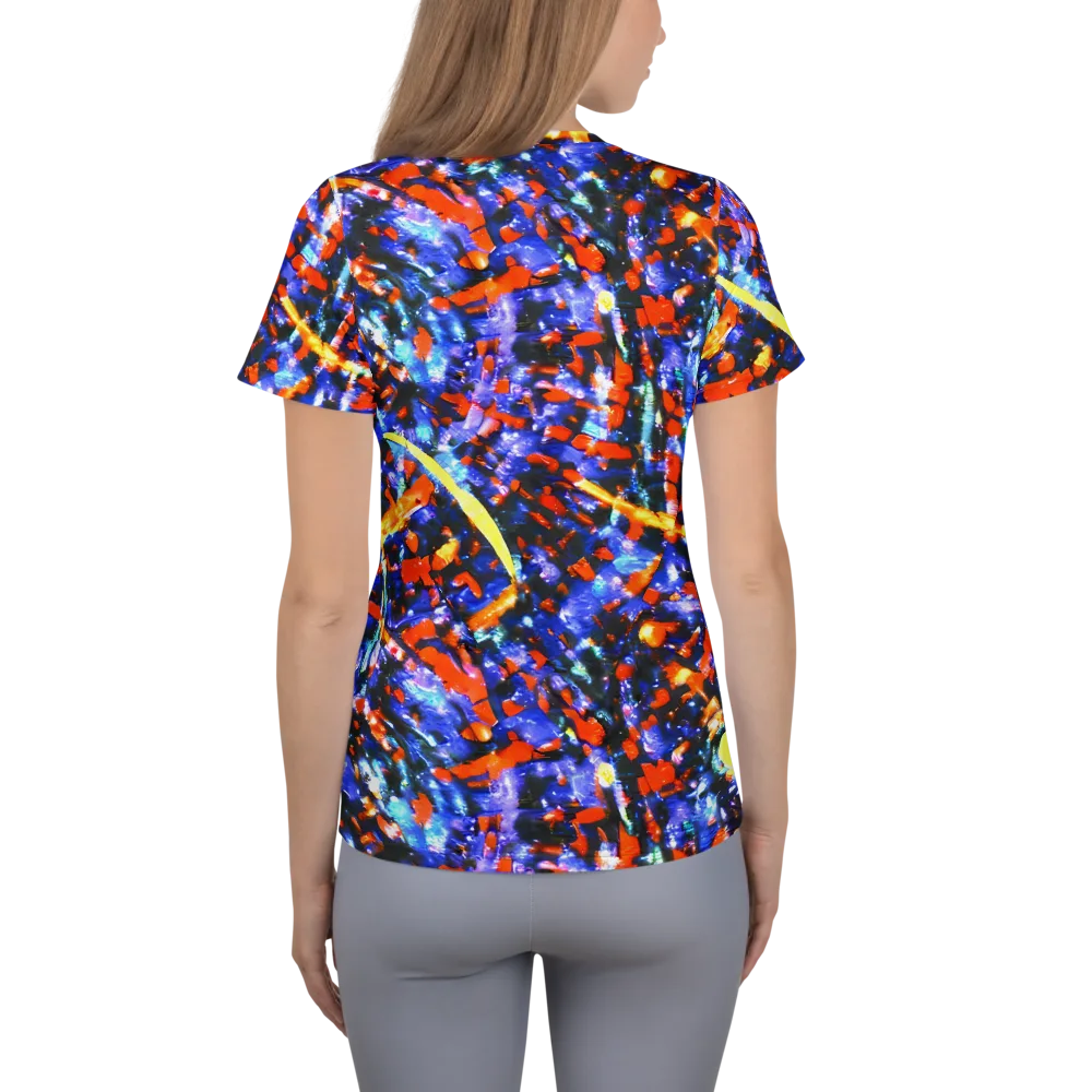 Afterdark Fusion on Women's Athletic T-Shirt — Back