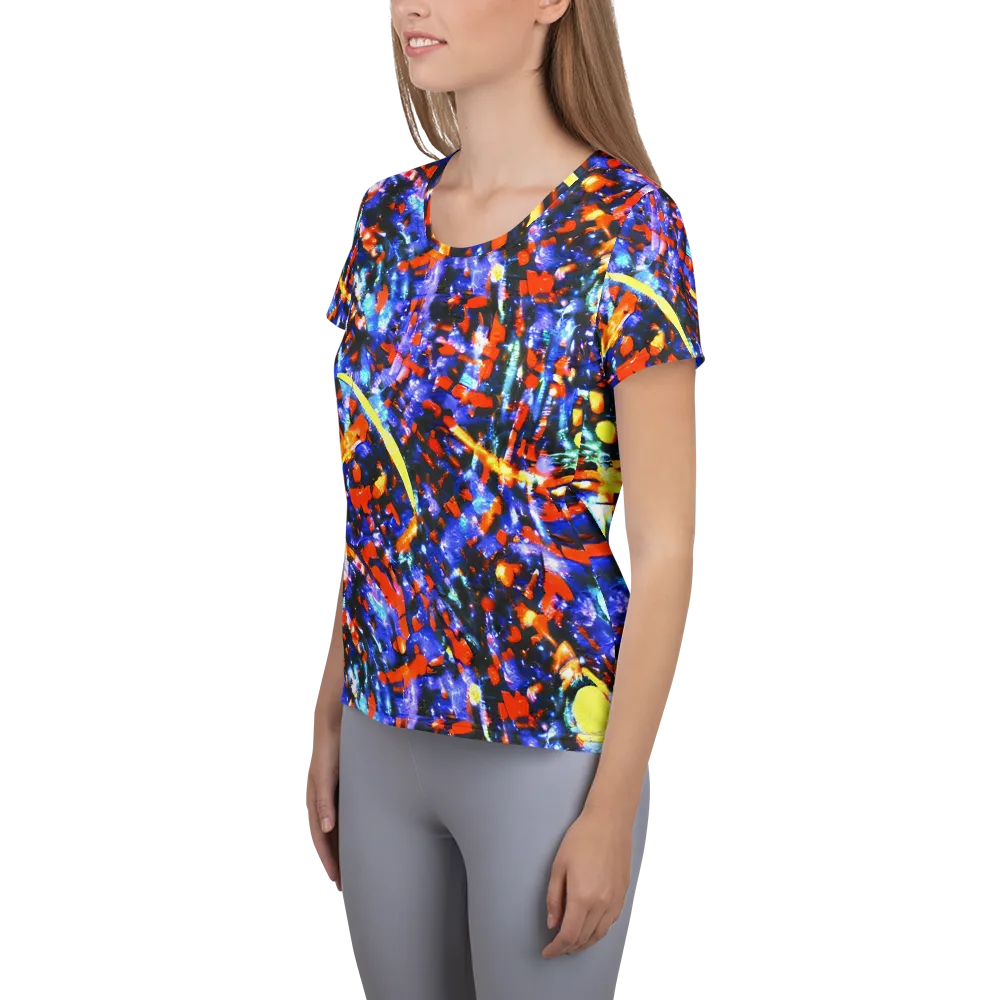 Afterdark Fusion on Women's Athletic T-Shirt — Left