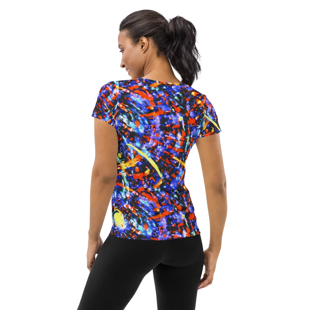 Afterdark Fusion on Women's Athletic T-Shirt — Back