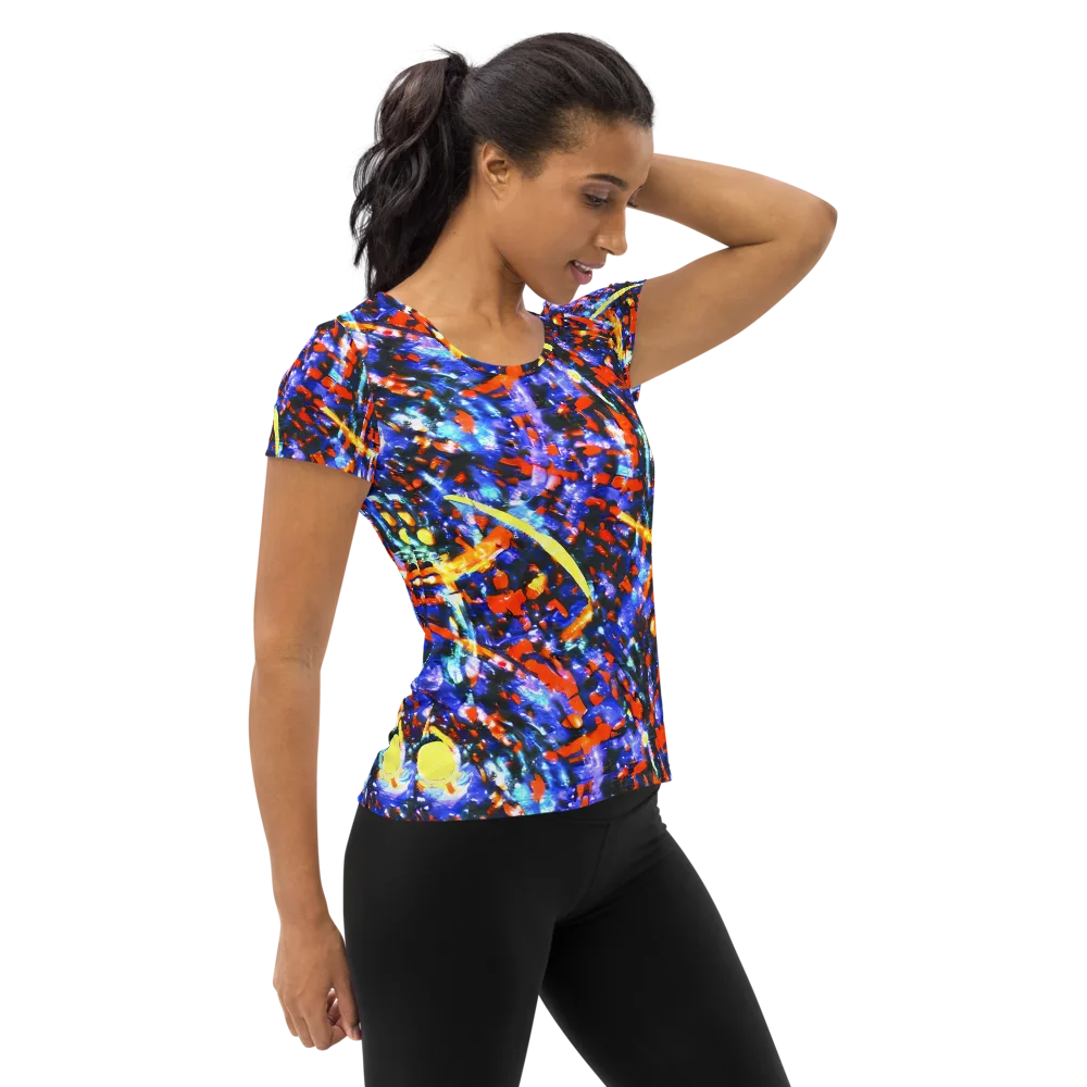 Afterdark Fusion on Women's Athletic T-Shirt — Right