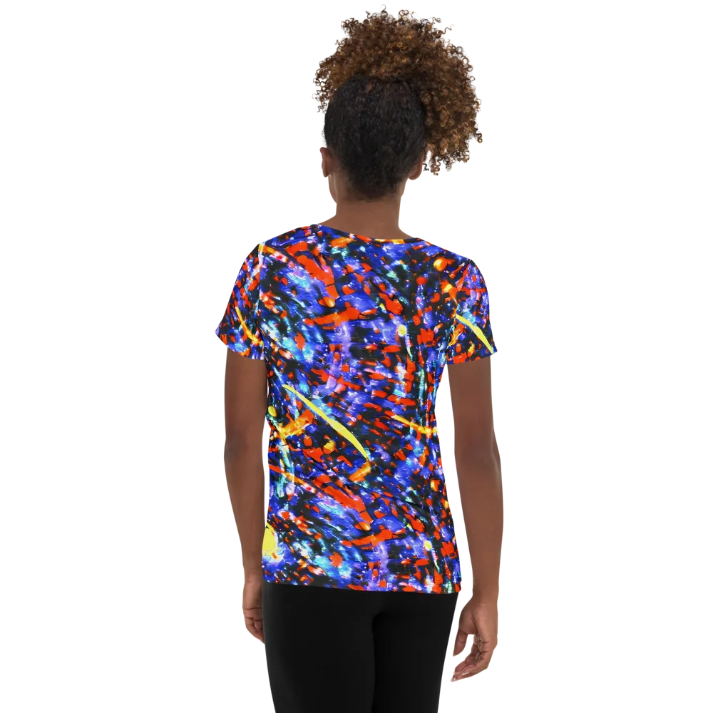 Afterdark Fusion on Women's Athletic T-Shirt — Back