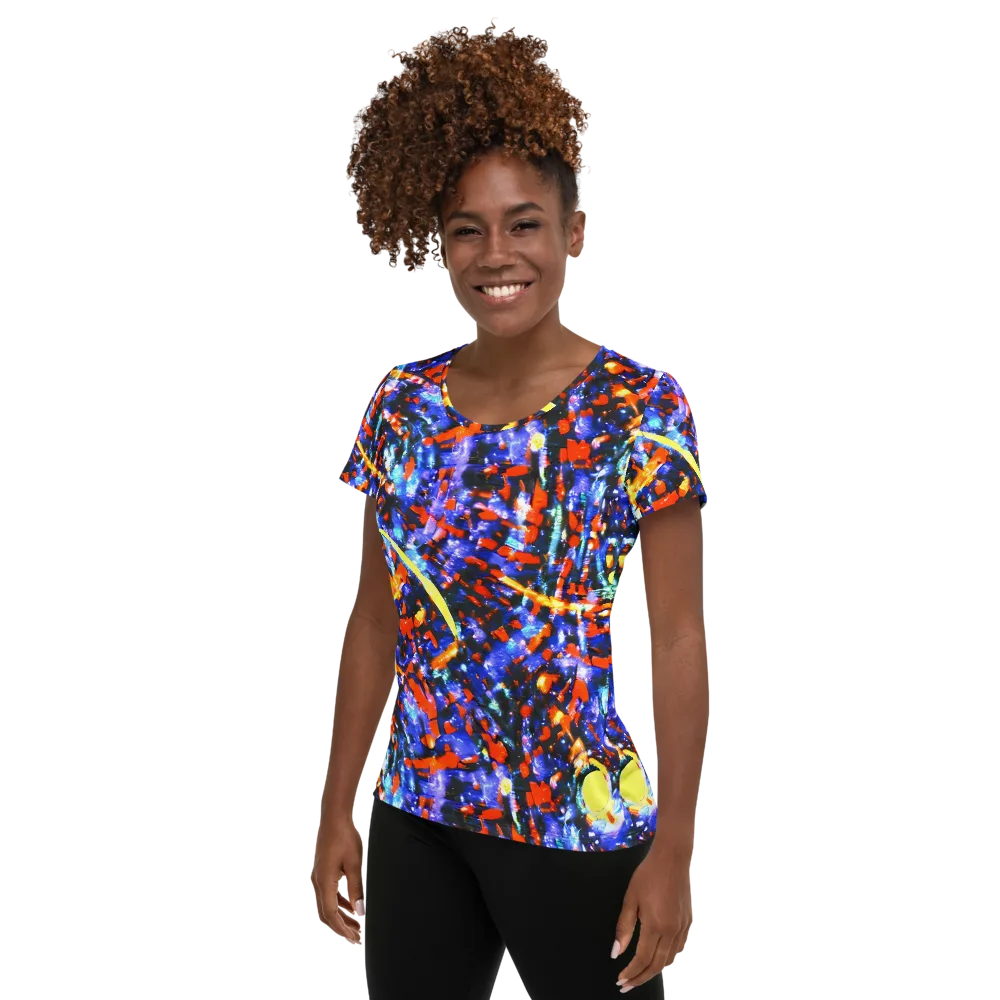 Afterdark Fusion on Women's Athletic T-Shirt — Left