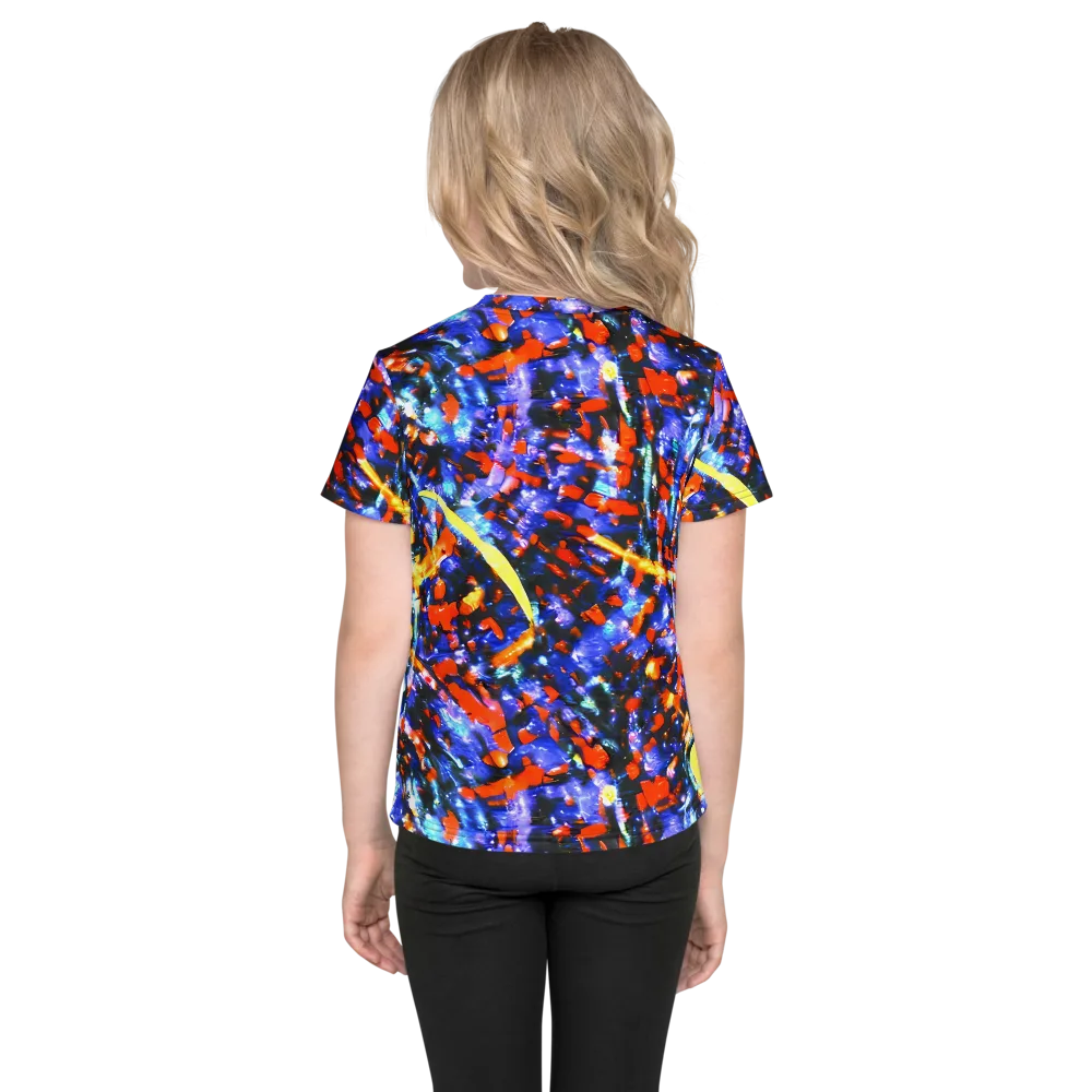 Afterdark Fusion on Kids Crew Neck T-Shirt — Back