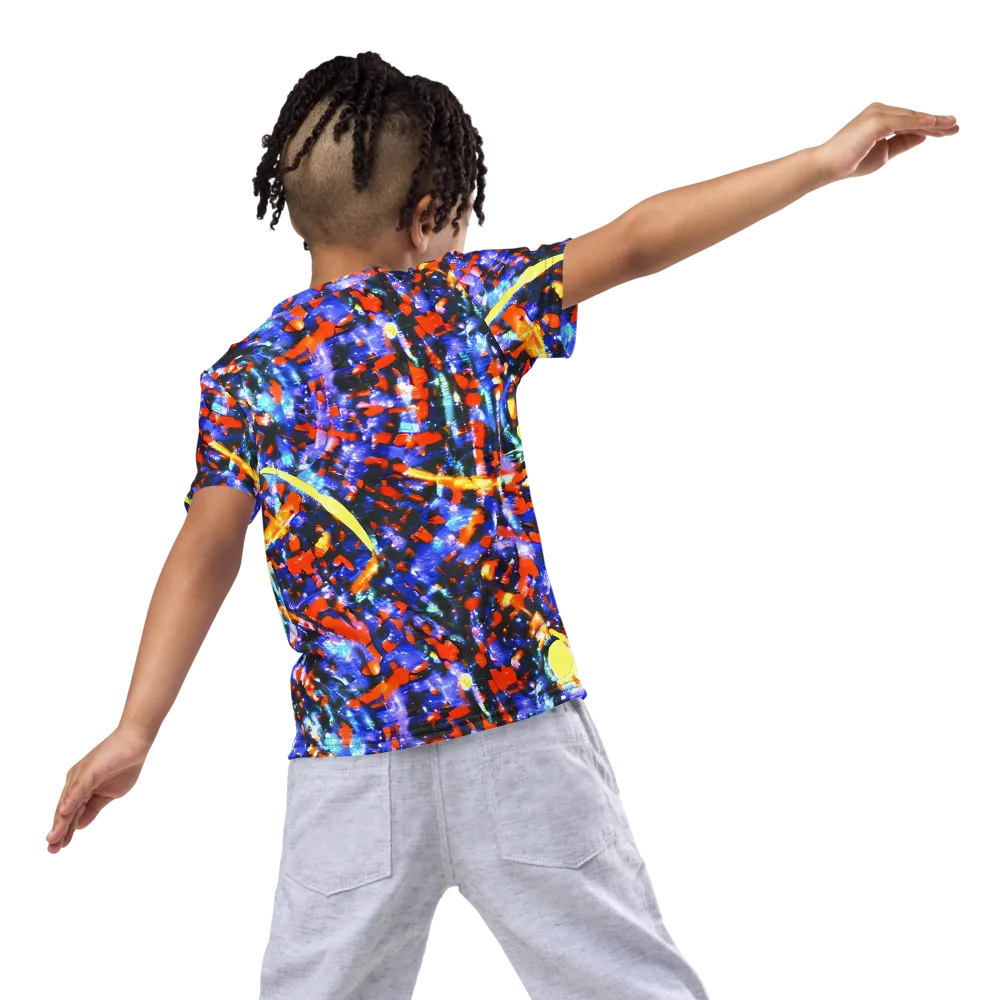Afterdark Fusion on Kids Crew Neck T-Shirt — Back