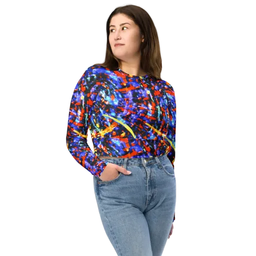 Afterdark Fusion on a Long Sleeve Crop Top