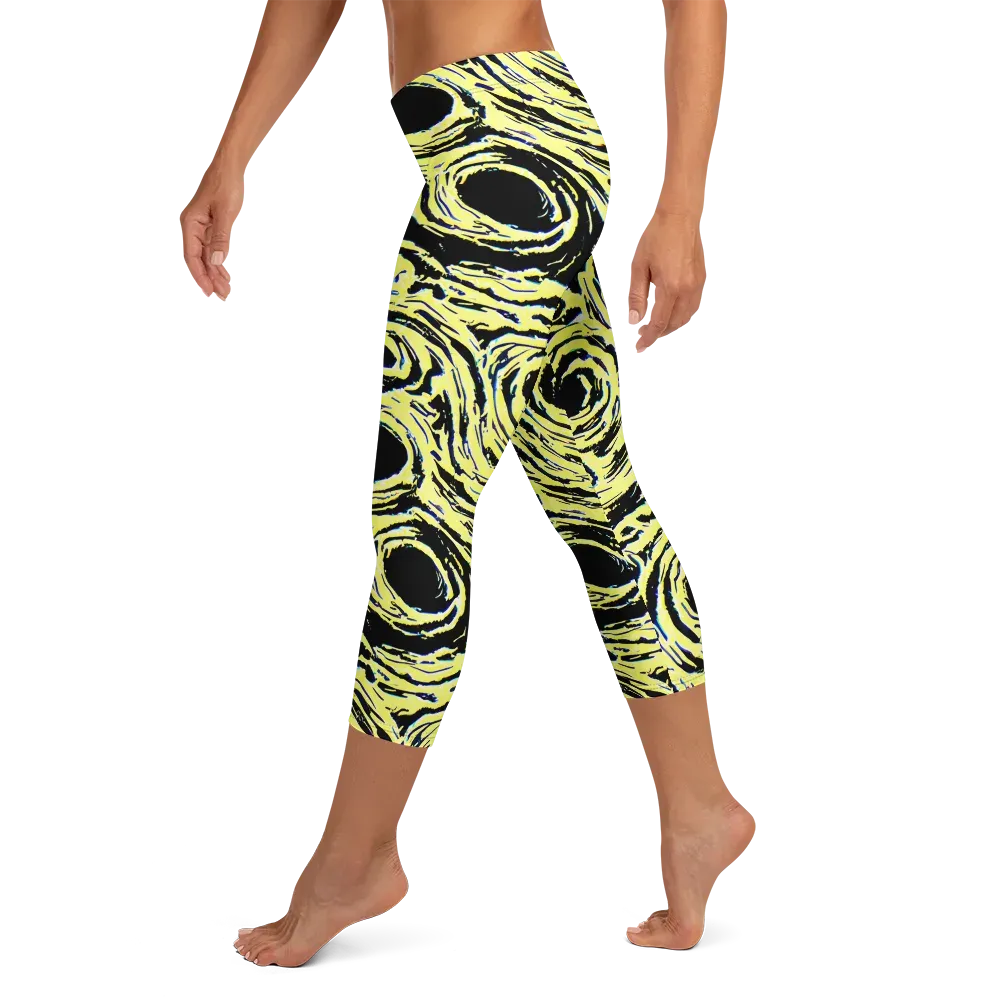 Charged Ink on Capri Leggings — Left