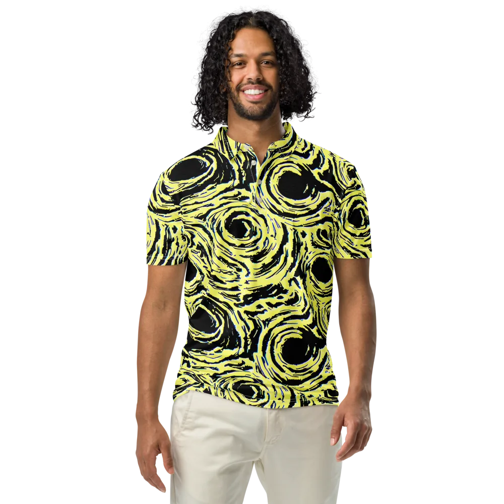 Charged Ink on Men's Slim Fit Polo Shirt — Front