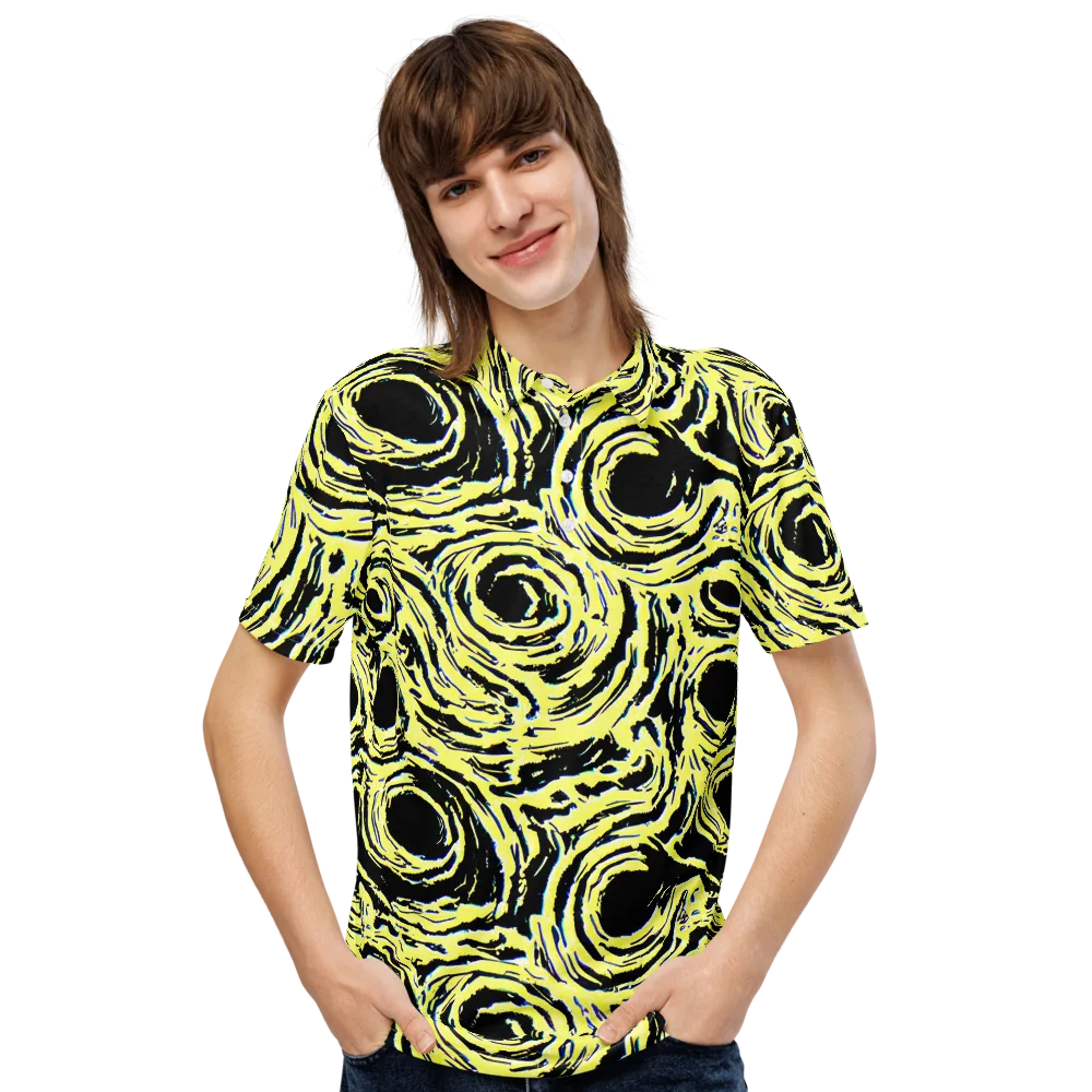 Charged Ink on Men's Slim Fit Polo Shirt — Front