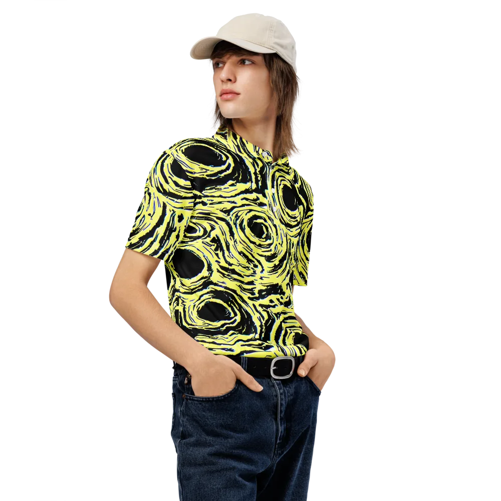 Charged Ink on Men's Slim Fit Polo Shirt — Right Front