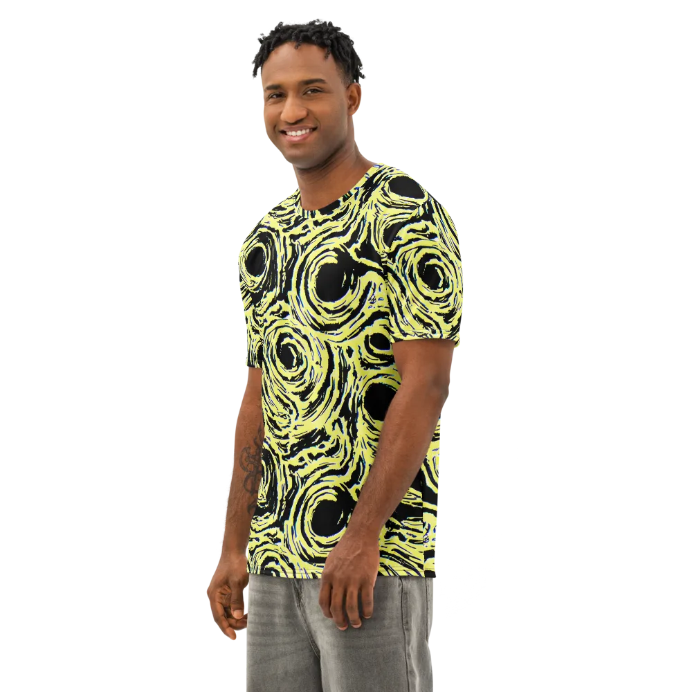 Charged Ink on Men's Cotton Crew Neck T-Shirt — Left Front