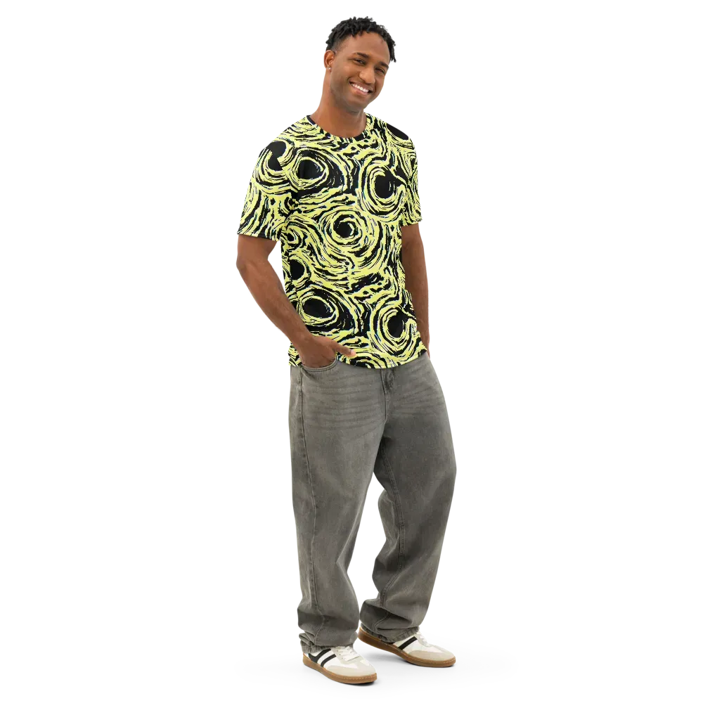 Charged Ink on Men's Cotton Crew Neck T-Shirt — Right Front