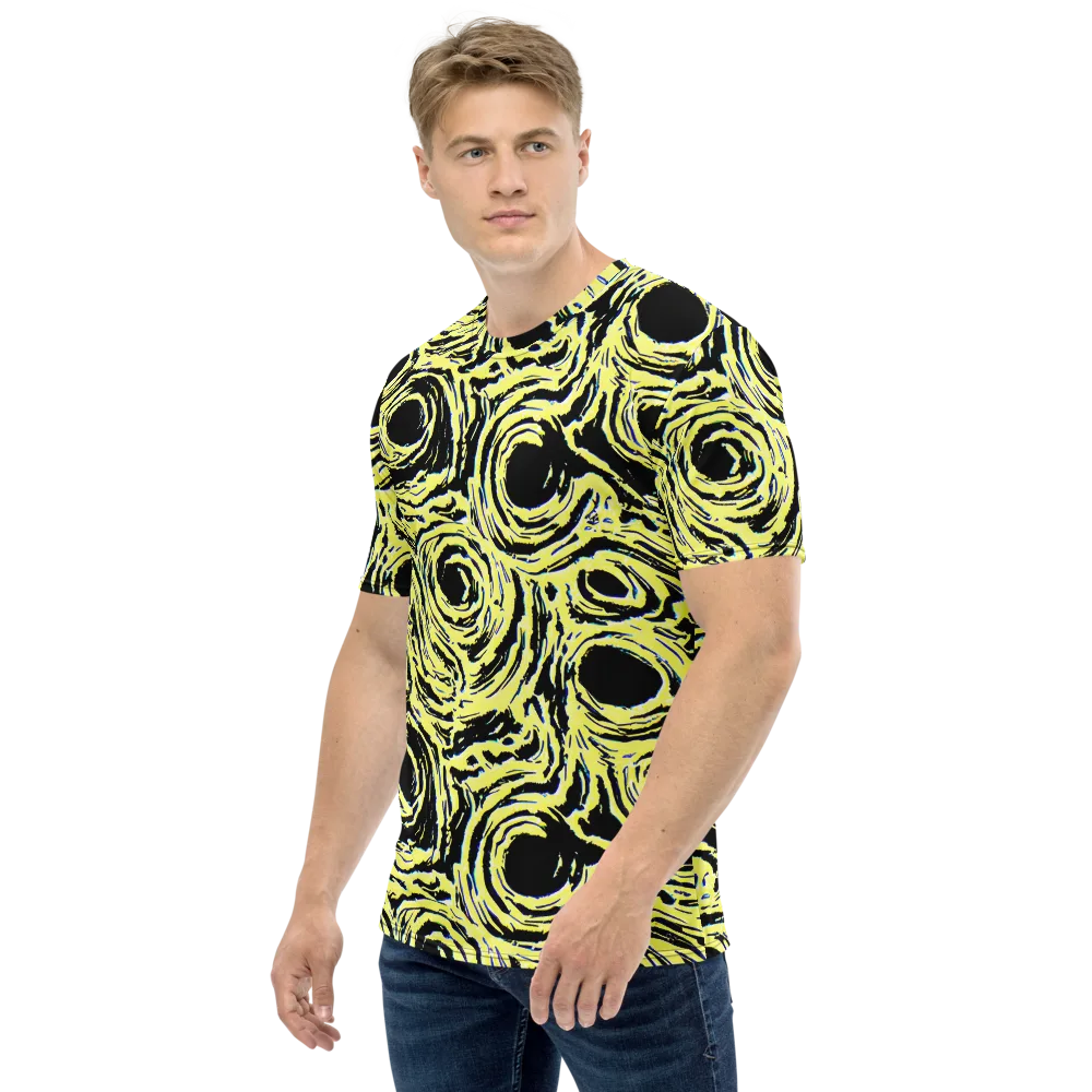 Charged Ink on Men's Crew Neck T-Shirt — Left