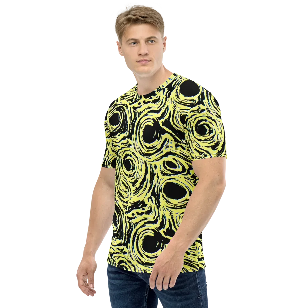 Charged Ink on Men's Crew Neck T-Shirt — Left