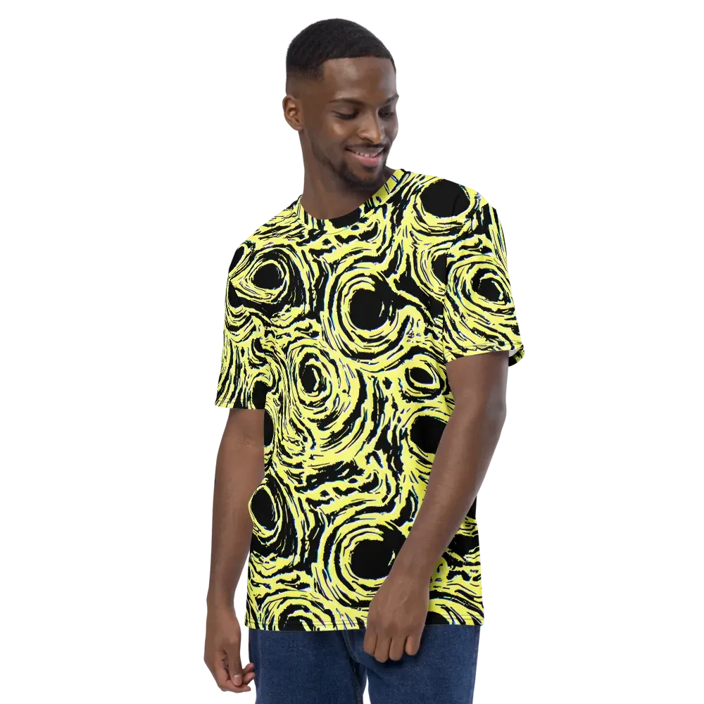 Charged Ink on Men's Crew Neck T-Shirt — Left