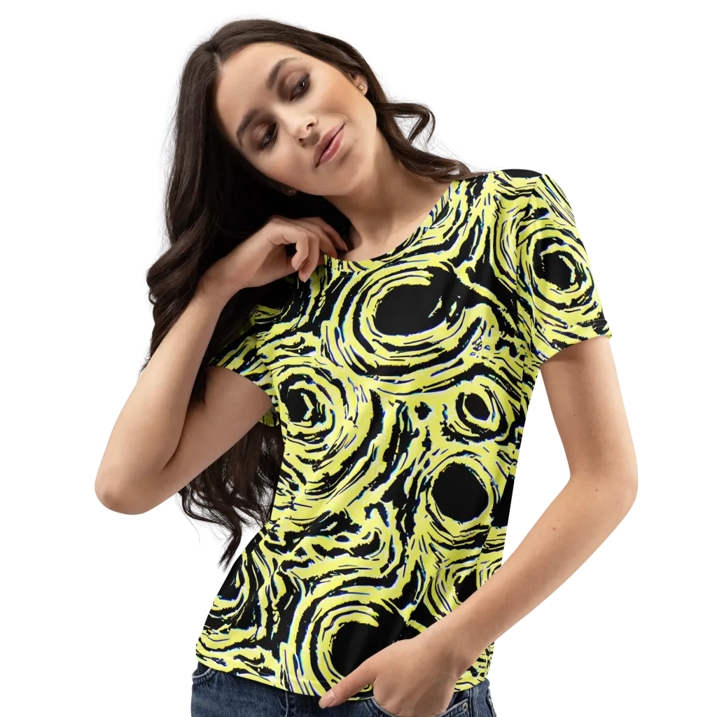 Charged Ink on Women's Crew Neck T-Shirt — Left Front