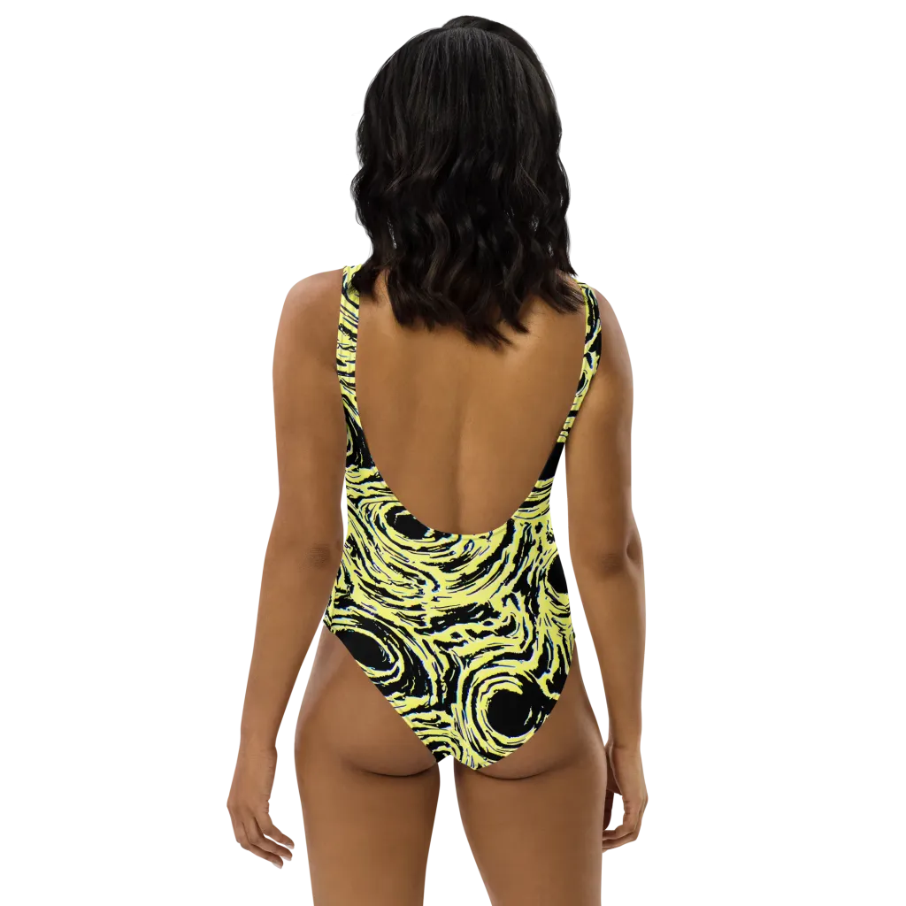 Charged Ink on One-Piece Swimsuit — Back