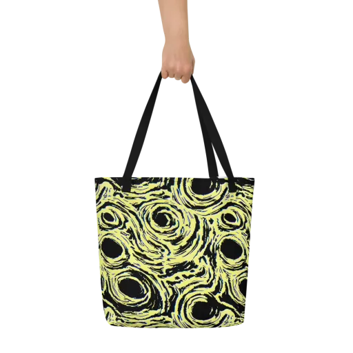 Charged Ink on a Large Tote Bag W/ Pocket