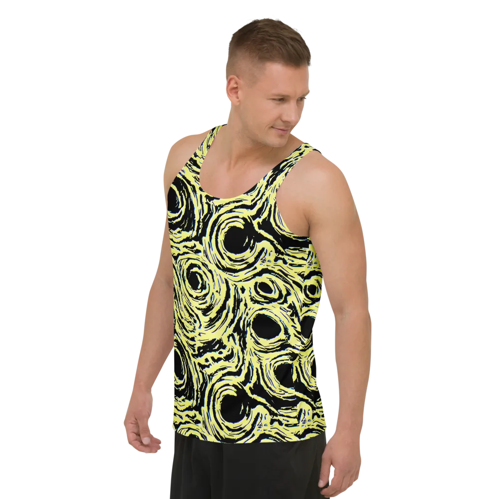 Charged Ink on Men's Tank Top — Left Front