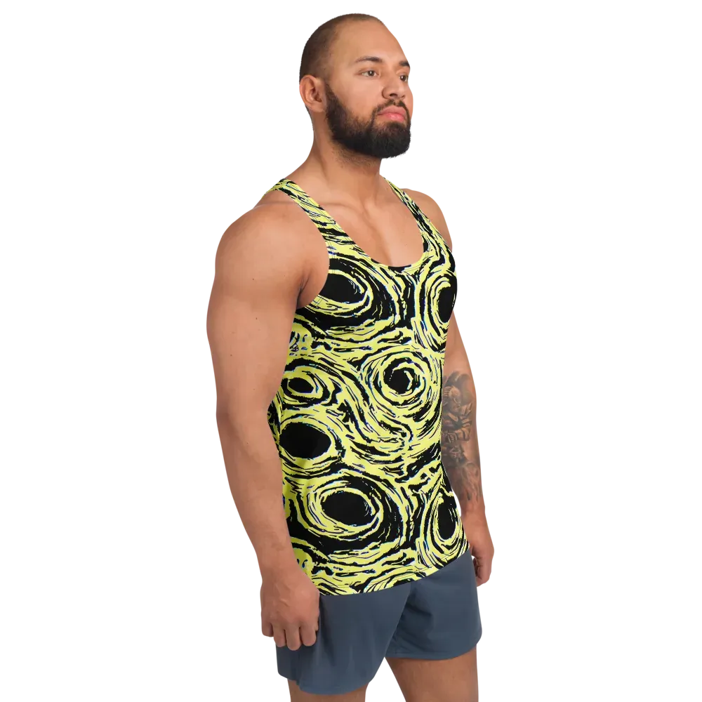 Charged Ink on Men's Tank Top — Right Front
