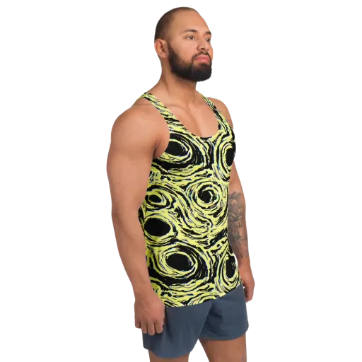 Charged Ink on a Men's Tank Top