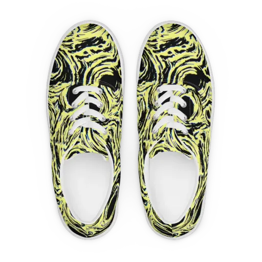 Charged Ink on a Men's Lace-Up Canvas Shoes