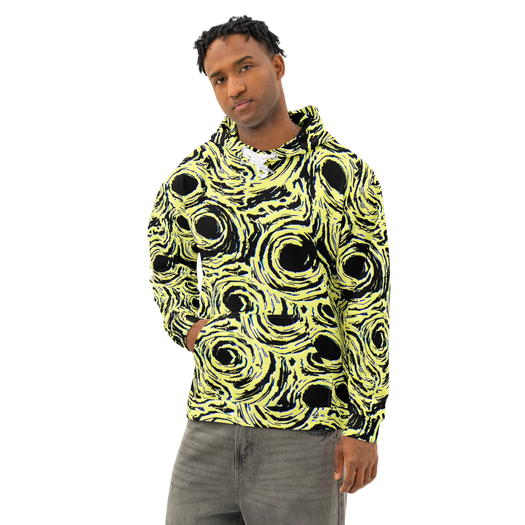 Charged Ink on Cotton Hoodie — Left Front